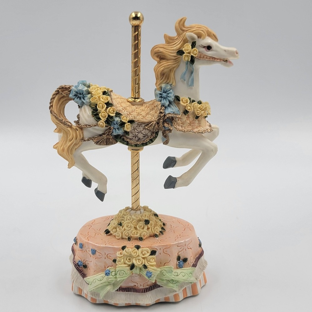 Heritage House County Fair Collection "love Me Tender" Carousel Horse Figurine